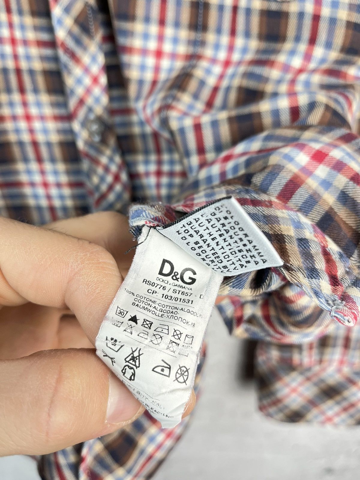 Dolce & Gabbana Dolce and Gabbana Brad Chest Pockets Blue L/S Shirt Size US M / EU 48-50 / 2 - 10 Thumbnail