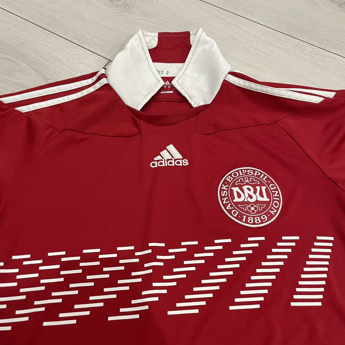 Adidas 90s adidas Boldspil dansk jersey tee shirt maglia denmark Size US S / EU 44-46 / 1 - 2 Thumbnail