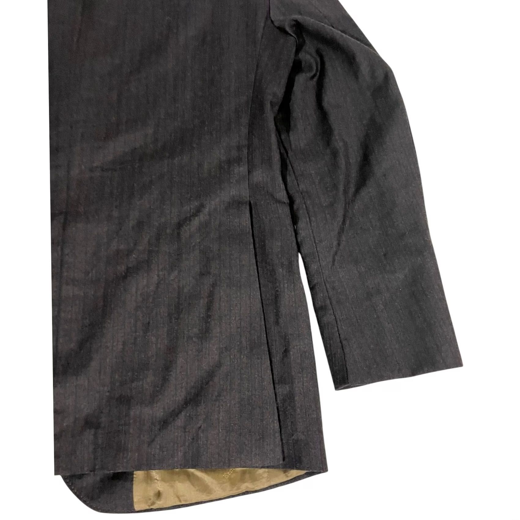 Vintage Ermenegildo Zegna Cloth Blazer Mens 46 Dark Gray Pinstripe Wool JP Dumont 2 Piece Blazer Men Gray Wool 46 Mens Size 46R - 6 Thumbnail