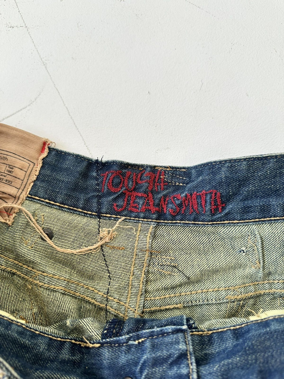 Japanese Brand Tough Jeansmith Japan Distressed Baggy Denim Jeans Size US 36 / EU 52 - 9 Thumbnail
