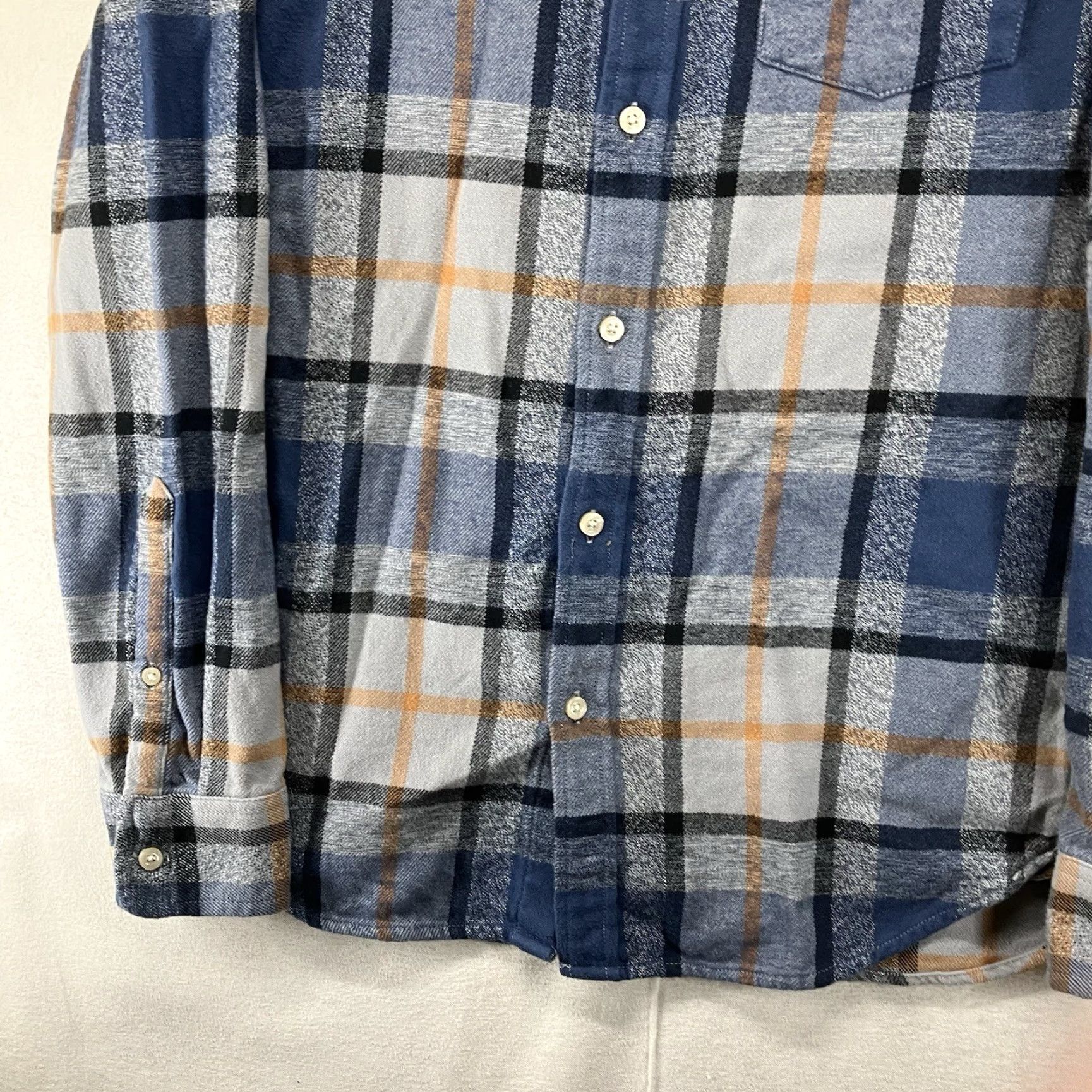 The North Face The North Face Men's Shirt Small Thick Knit Flannel Plaid Blues Grays All Cotton Size US S / EU 44-46 / 1 - 7 Thumbnail