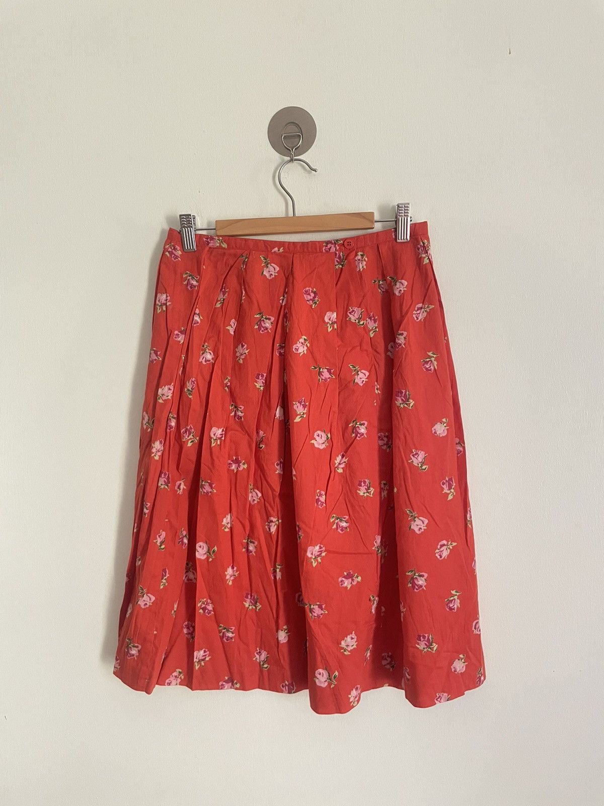 image of Agnes B. Floral Skirt in Orange, Women's (Size 26)