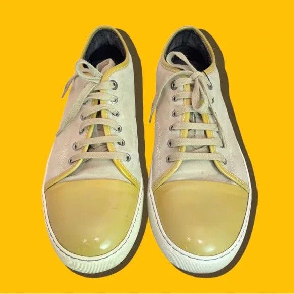 image of Lanvin O1Mj1Ld1Sgn0324 Sneakers In Yellow & Tan in Yellow/Tan, Men's (Size 10)