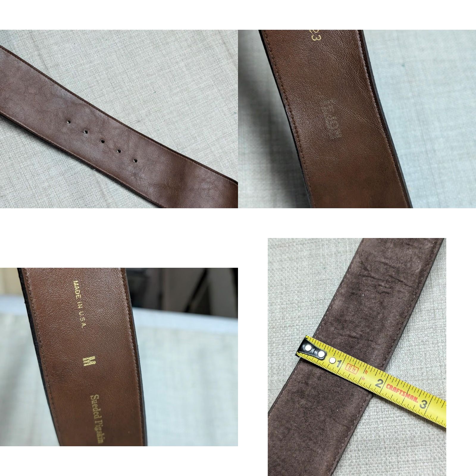 Vintage VINTAGE LeJon belt USA brown suede pigskin 28/29 M Corset Belt 3" wide Women 1980s Size M / US 6-8 / IT 42-44 - 8 Thumbnail