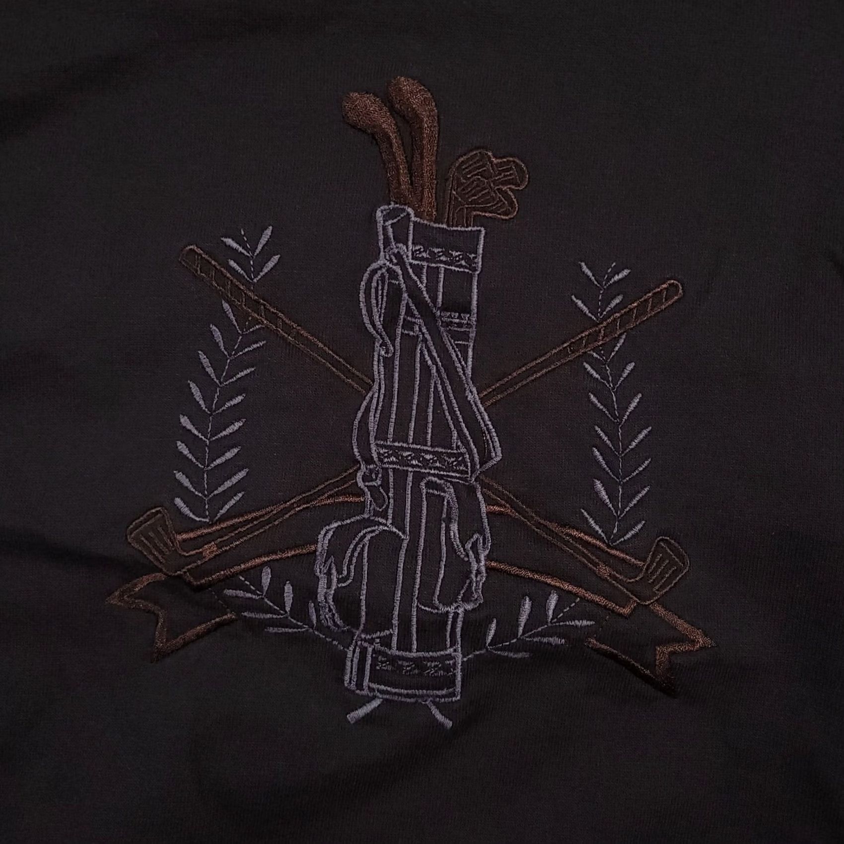 4SDESIGNS VINTAGE Golf Sweatshirt Women's Medium Black 90s Fleece Pullover Made In USA Darlyn Designs Size M / US 6-8 / IT 42-44 - 4 Thumbnail
