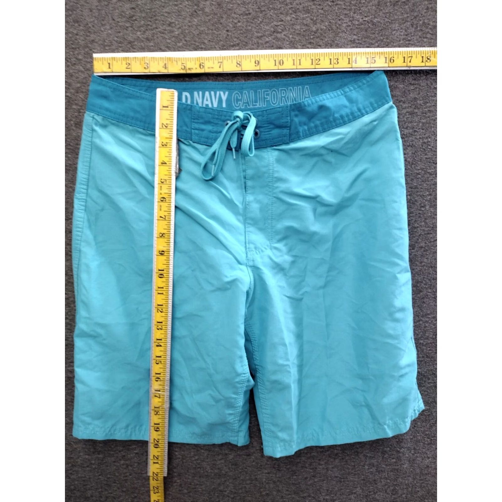 Old Navy Old Navy Men's Aqua Blue Board Shorts Swim Trunks 32 Blue Pockets Beach Mens Size US 32 / EU 48 - 4 Thumbnail
