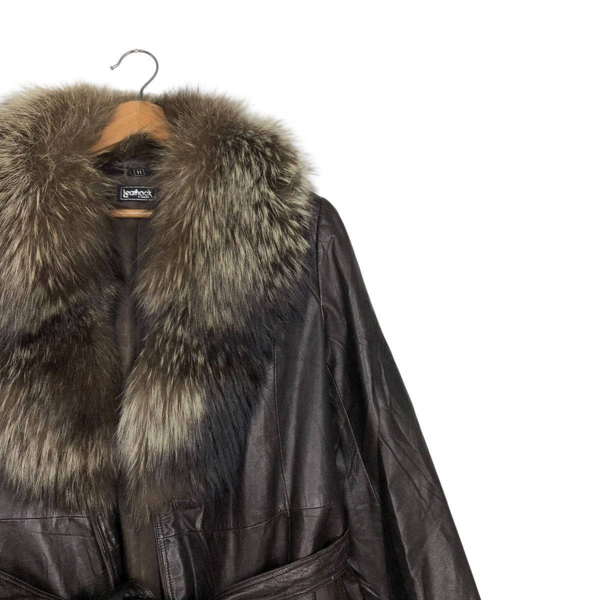 Vintage 🔥VINTAGE LEATHER LONG JACKET MINK FUR COLLAR LEATHACK JAPAN Size M / US 6-8 / IT 42-44 - 7 Thumbnail