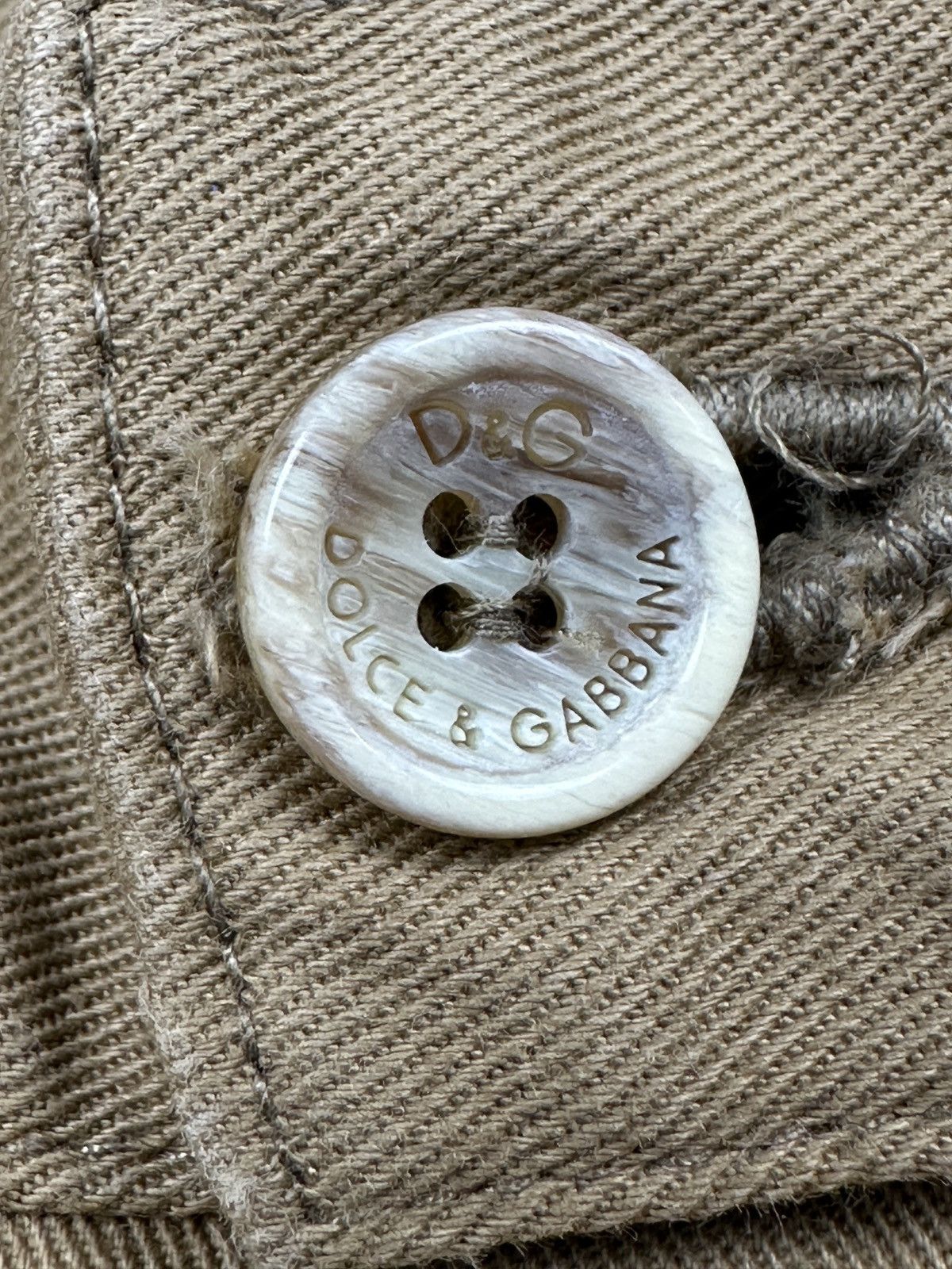 Dolce & Gabbana Vintage D&G Khaki Cotton Cropped Breeches made in Italy Rare Size US 36 / EU 52 - 8 Thumbnail