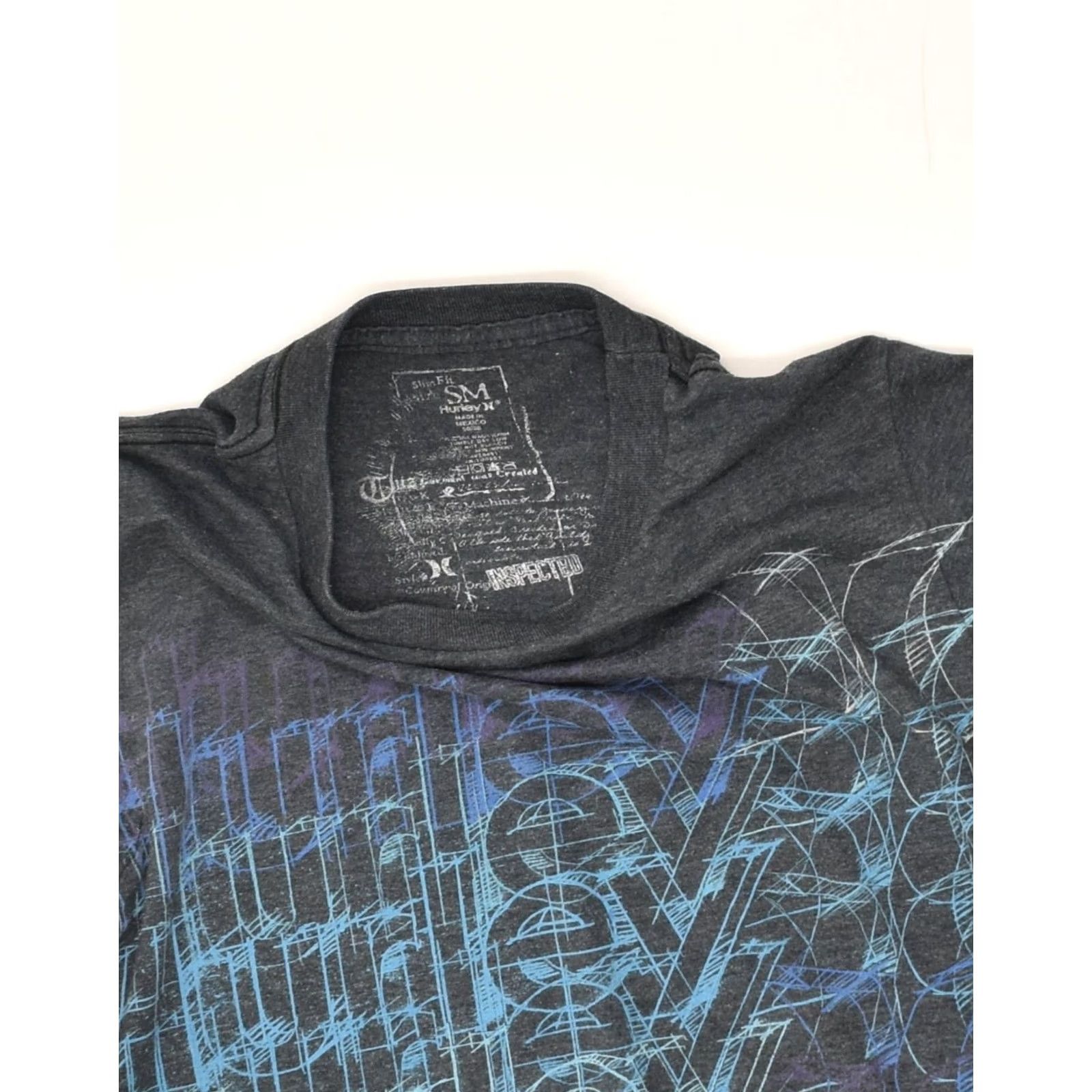 Hurley HURLEY Mens Graphic T-Shirt Top Small Grey Cotton Size US S / EU 44-46 / 1 - 3 Thumbnail