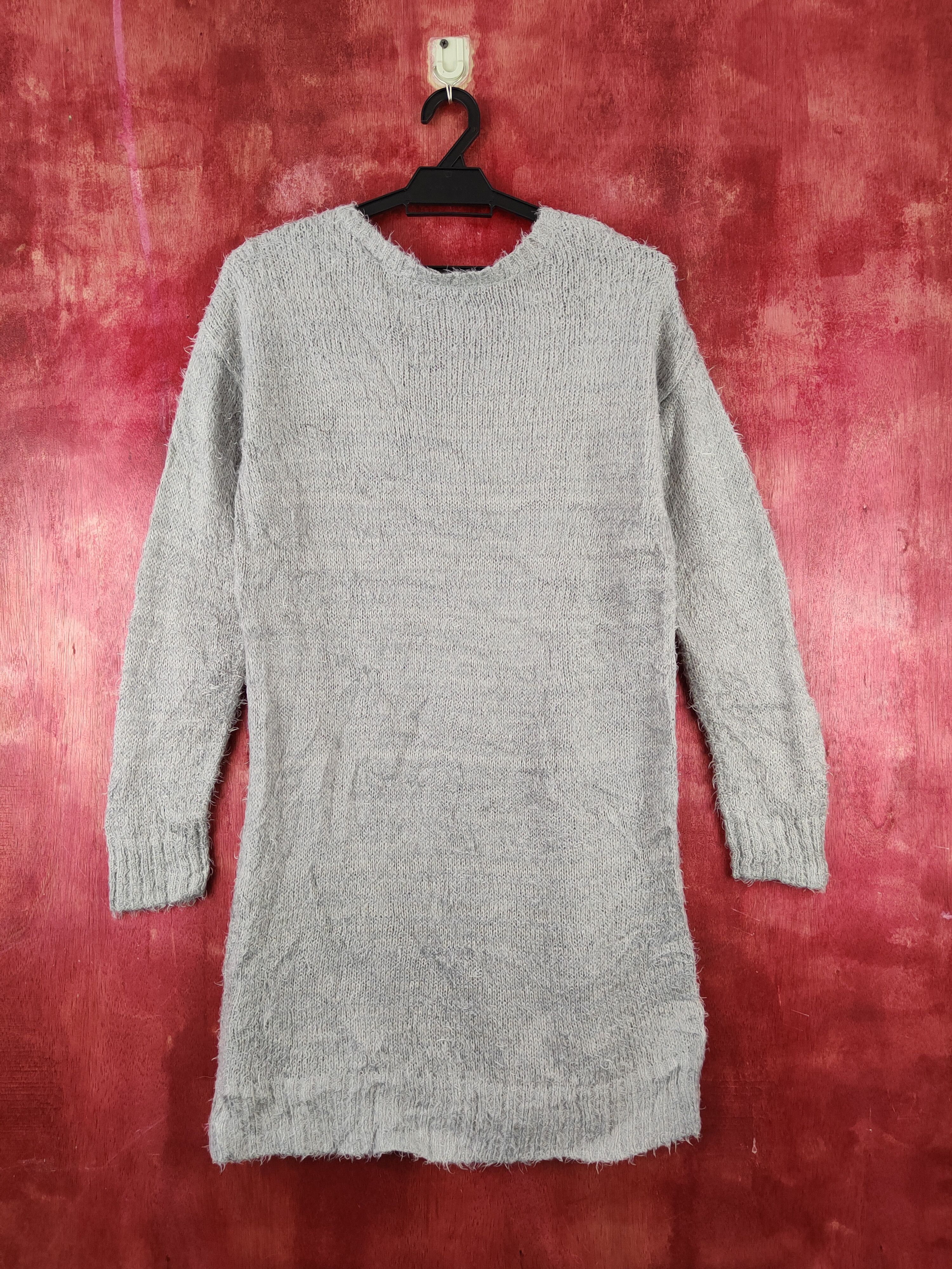 Japanese Brand × Vintage Vintage Avant garde by L'espoir Gray Fur Mohair Knitwear Size M / US 6-8 / IT 42-44 - 7 Thumbnail