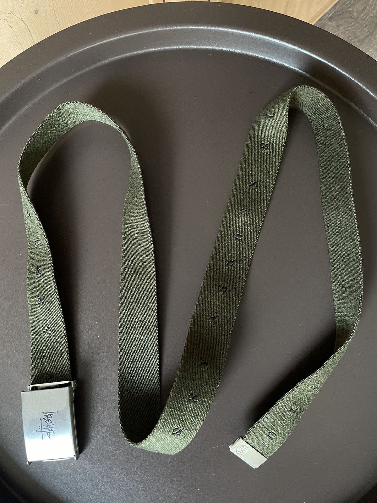 Japanese Brand × Stussy Stussy letter monogram khaki logo print belt Japanese style Size ONE SIZE - 5 Thumbnail