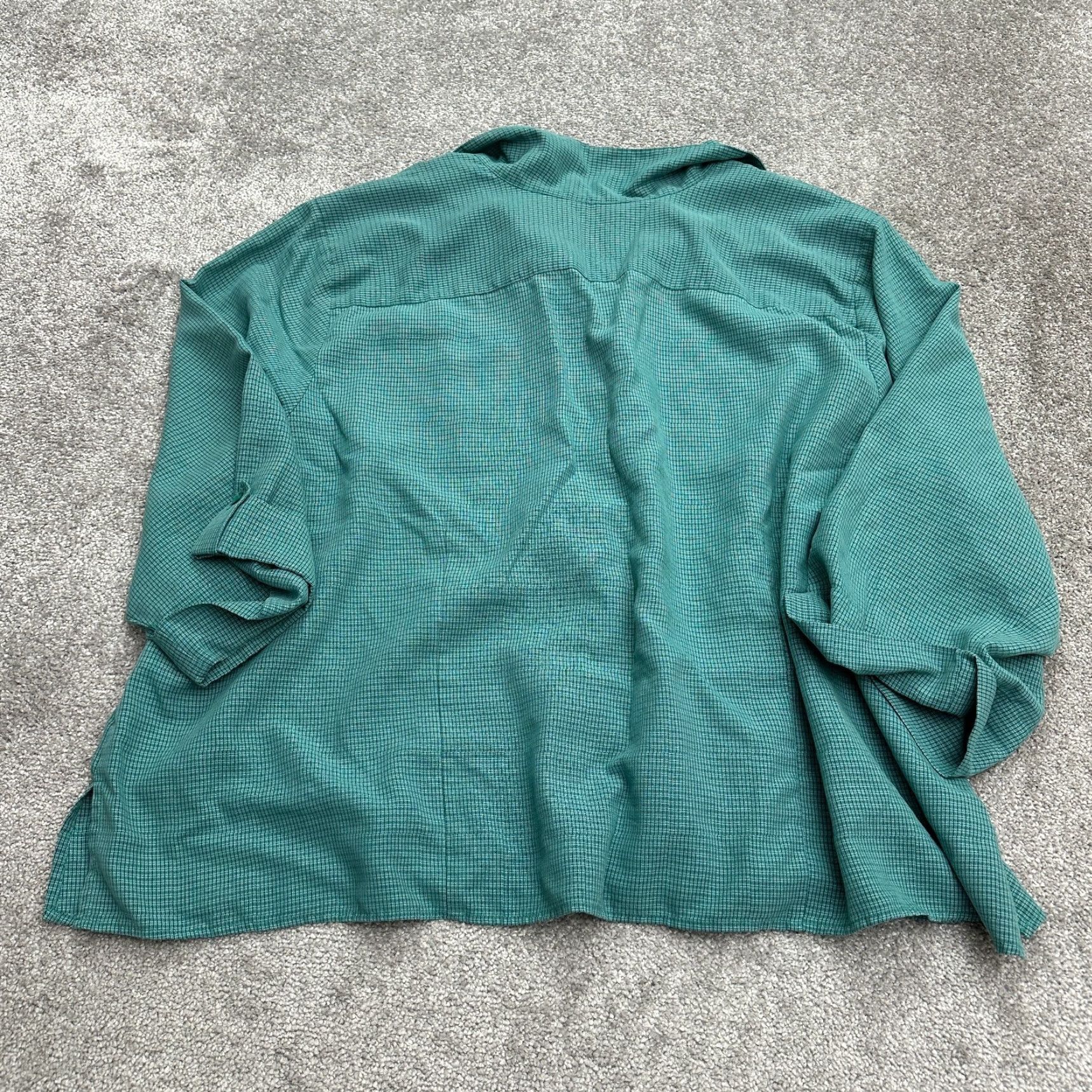 Vintage Maggie Barnes Button Up Shirt Womens 34W Green Check Long Sleeve Casual Blouse Size XXS / US 00 / IT 34 - 2 Thumbnail