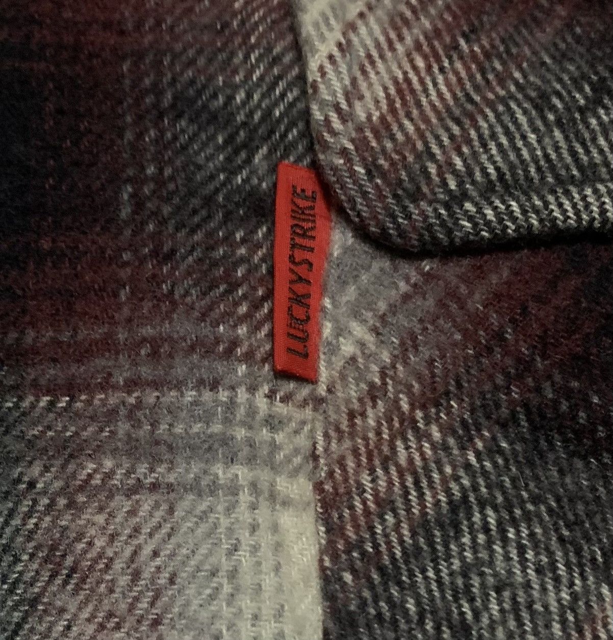 Vintage Vintage Lucky Strike Zipper Wool Flannel Shirt Jacket Size US L / EU 52-54 / 3 - 5 Thumbnail