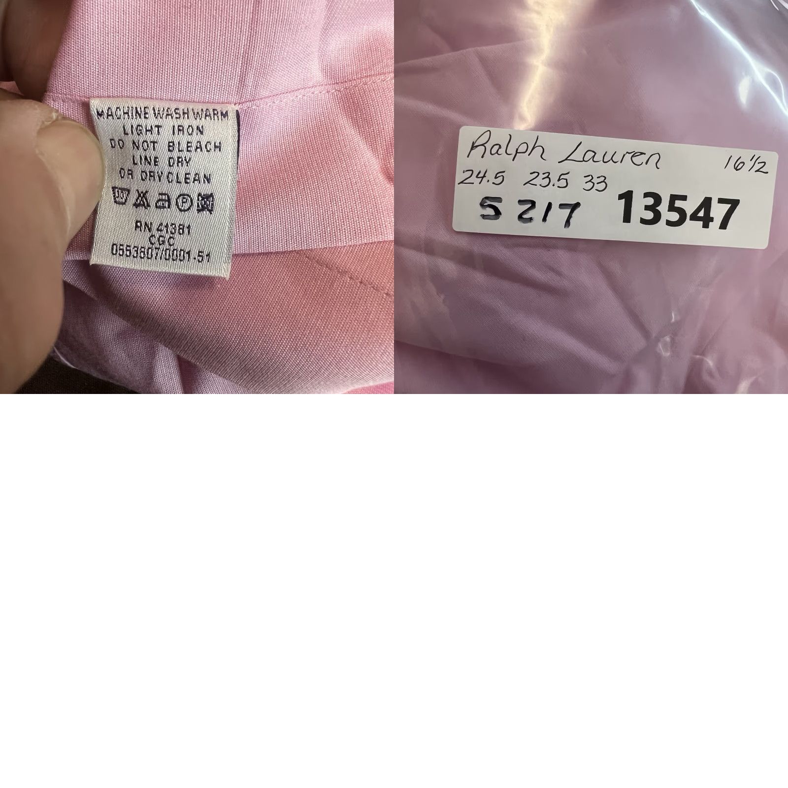 Ralph Lauren Ralph Lauren Dress Shirt Mens Size 16.5 Pink Barrel Cuff Italian Woven Regular Fit Size US L / EU 52-54 / 3 - 8 Thumbnail