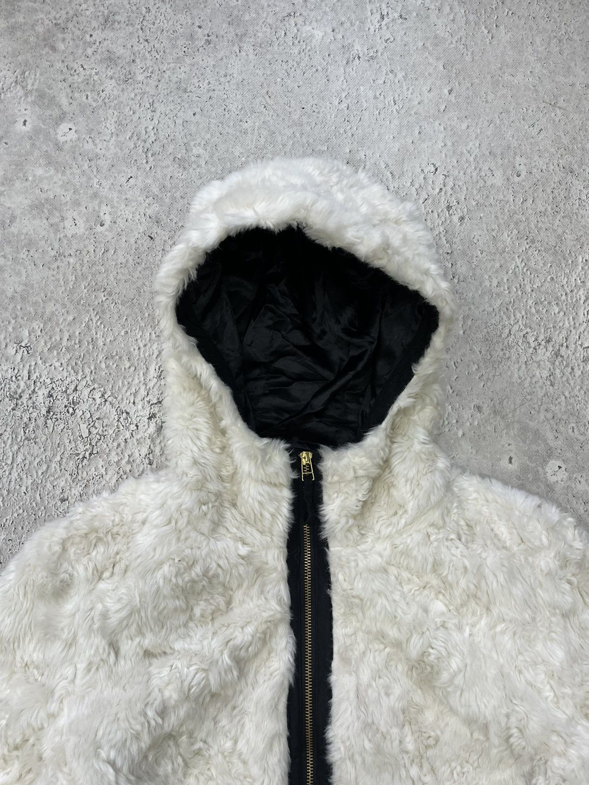 yohji yamamoto if six was nine style faux fur jacket archive