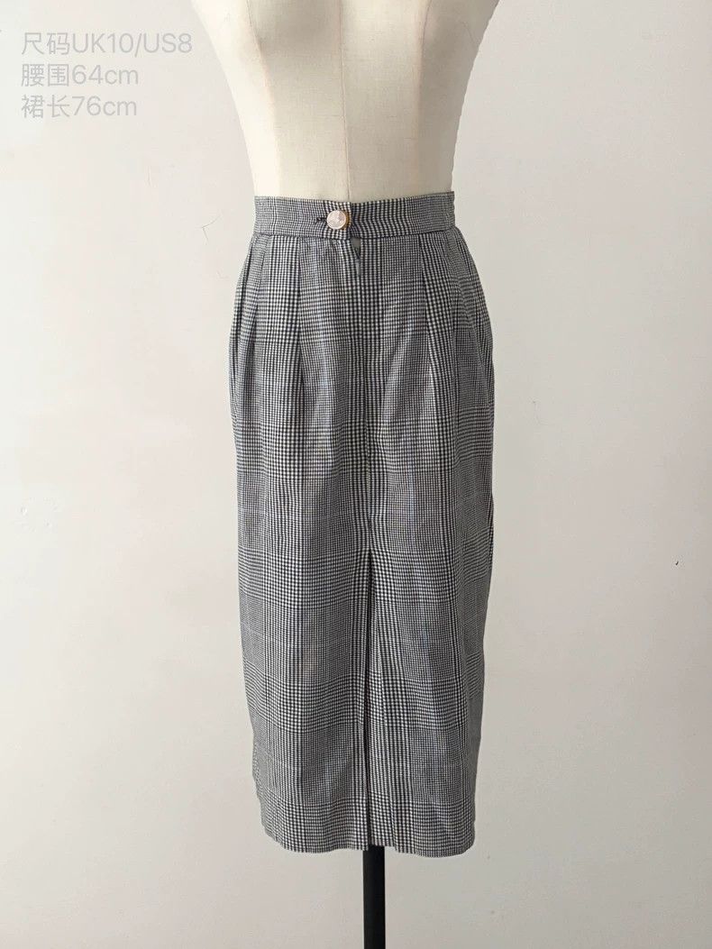 Vivienne Westwood Vivienne Westwood SizeUK10/US8 Gray checkered half dress Size 27" / US 4 / IT 40 - 1 Thumbnail