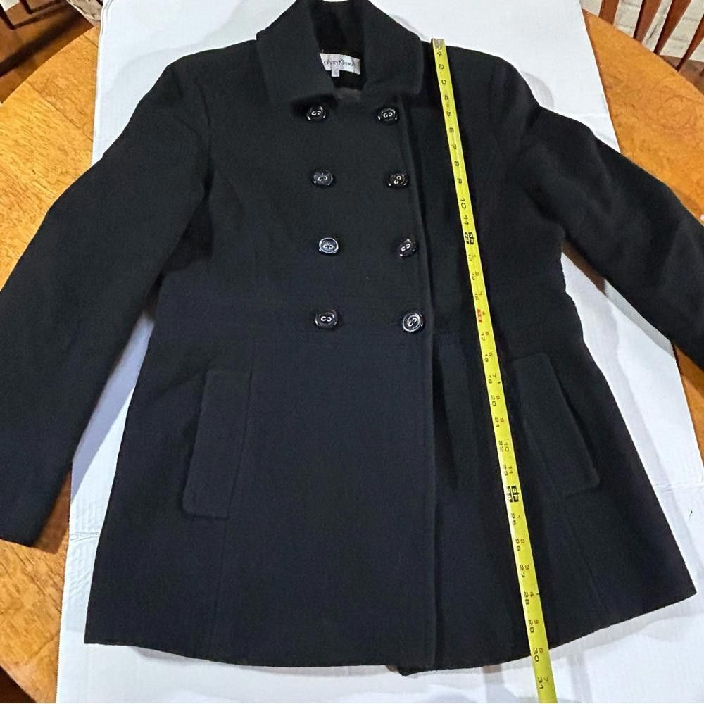 Calvin Klein Calvin Klein Black Wool Double Breasted Peacoat, 10 Size L / US 10 / IT 46 - 9 Thumbnail