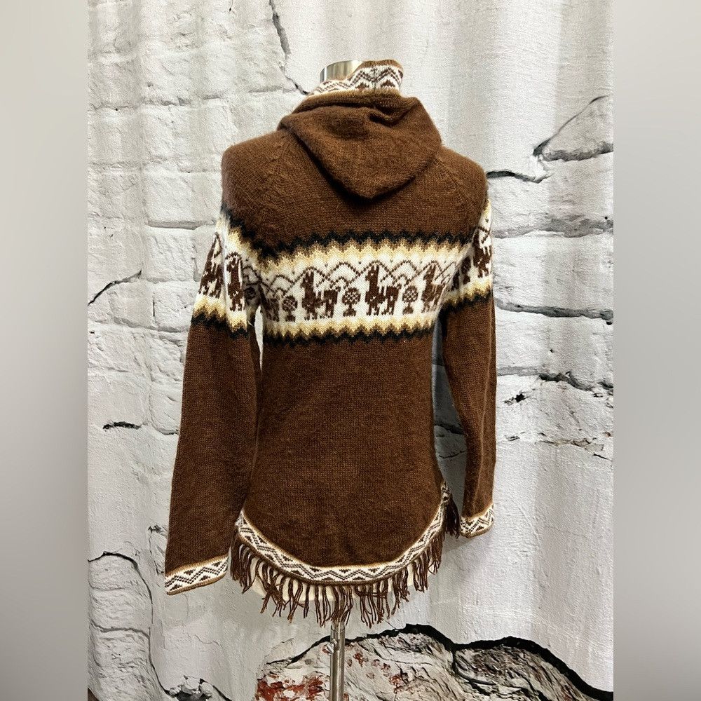 Other 100% Alpaca Wool Knitted Hoodie Pullover Sweater Alpaca Pri Size S / US 4 / IT 40 - 4 Thumbnail