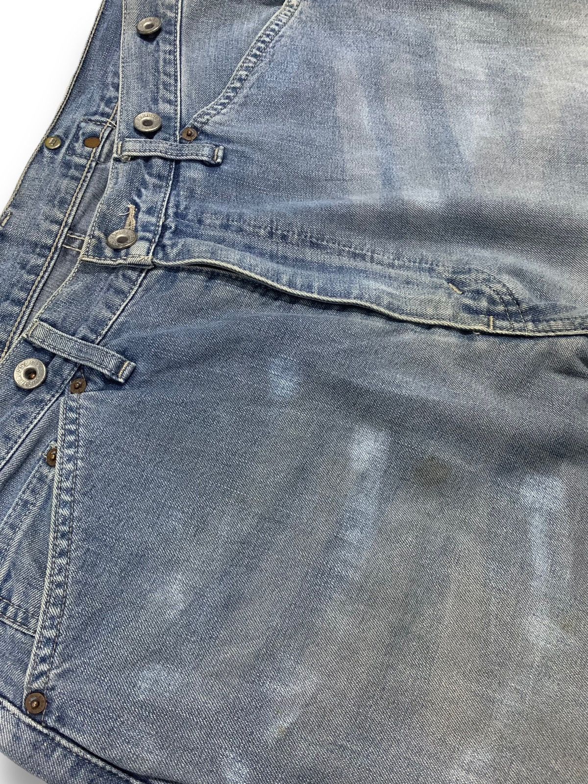 Levi's Vintage 90s Levis Faded Buckle Back Baggy Distressed Jeans Size US 34 / EU 50 - 4 Thumbnail