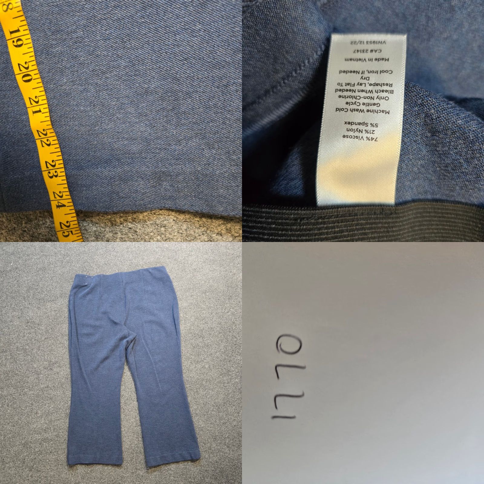 Talbots Talbots Pants Womens Size 16 Blue Flare Ankle Pull On Stretch Minimalist Careerdress? Size 38" / US 16 / IT 52 - 8 Thumbnail