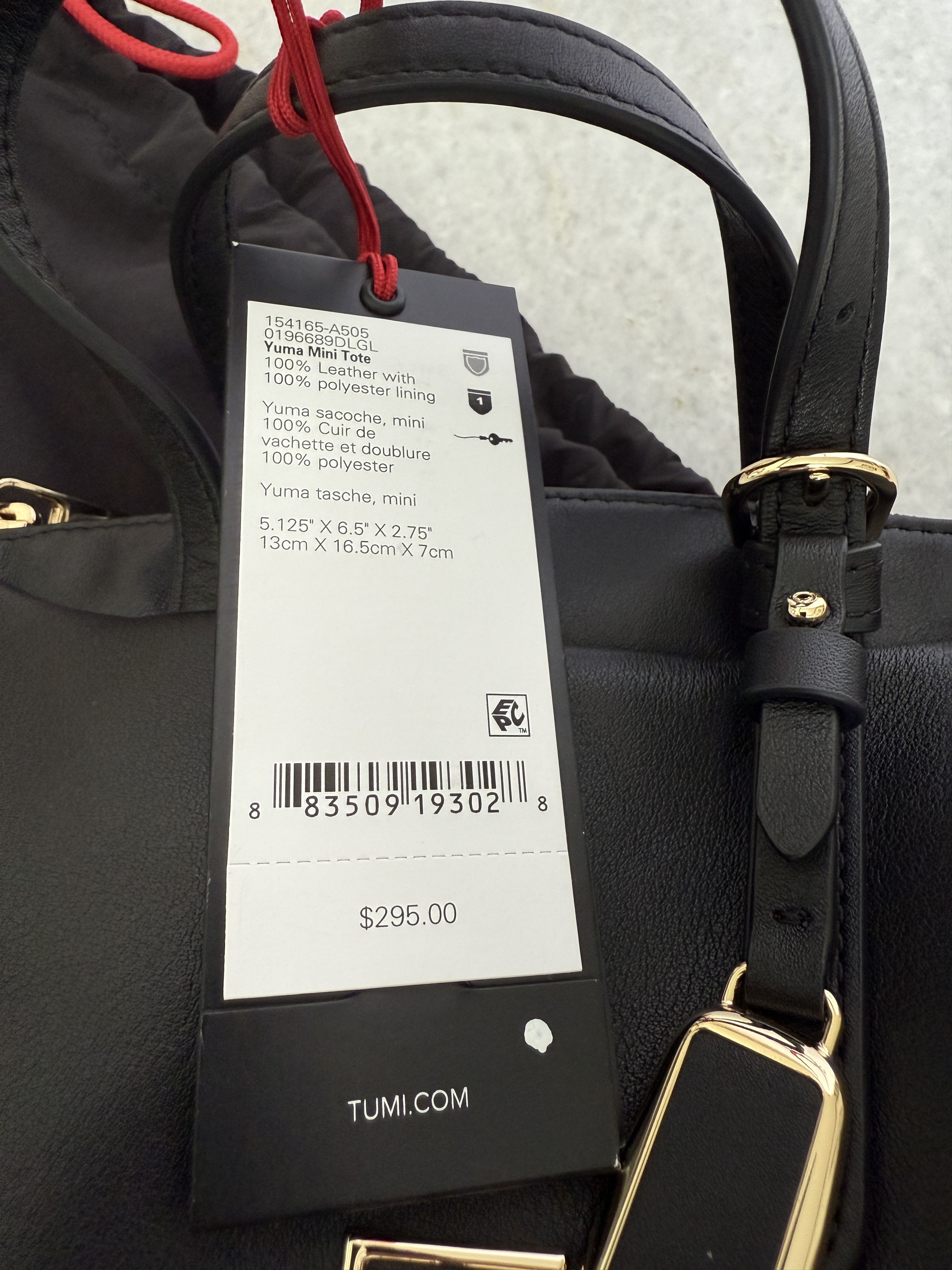 Tumi Tumi Voyageur Yuma Mini 100 Tote Bag - BLACK w/ GOLD Size ONE SIZE - 14 Thumbnail