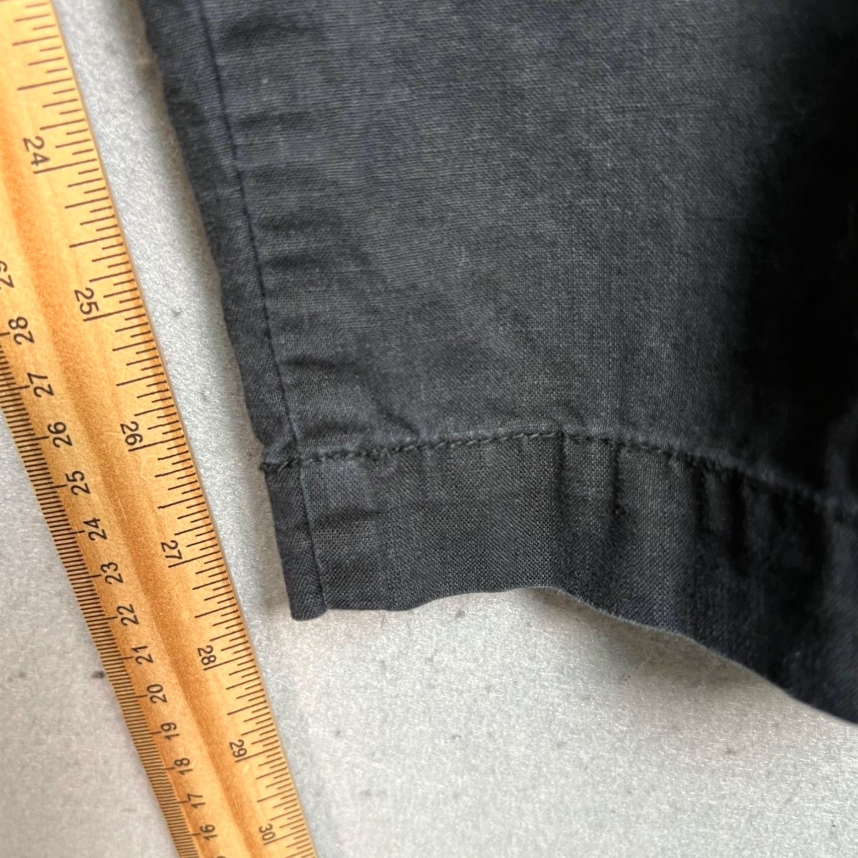 Uniqlo UNIQLO Black Womens Size 26-27 Linen-Blend Tapered Pants Drawstring Size 28" / US 6 / IT 42 - 6 Thumbnail