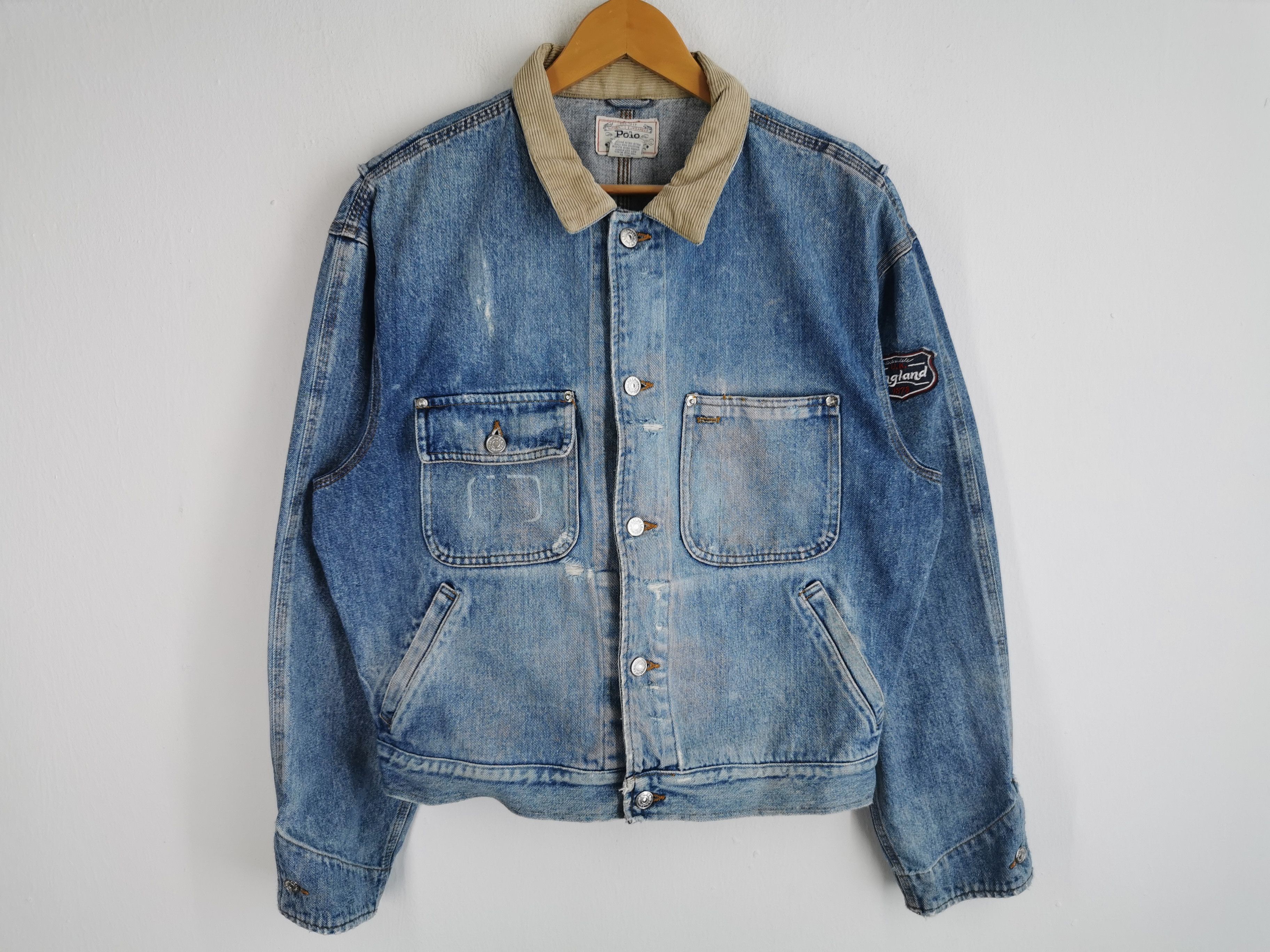 Polo Ralph Lauren Vintage 90's Polo Ralph Lauren Dungaress Denim Jacket Size US L / EU 52-54 / 3 - 1 Thumbnail