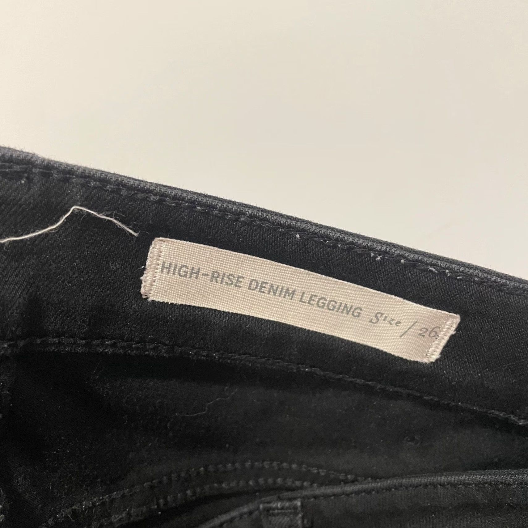 Vintage Pilcro and the Letterpress High Rise Denim Legging Black Jeans 26 Womens Slim Skinny 5-Pocket Inseam 27in Rise Mid 8.5-10.5in Cotton Blend Denim Pants Size 26" / US 2 / IT 38 - 4 Thumbnail