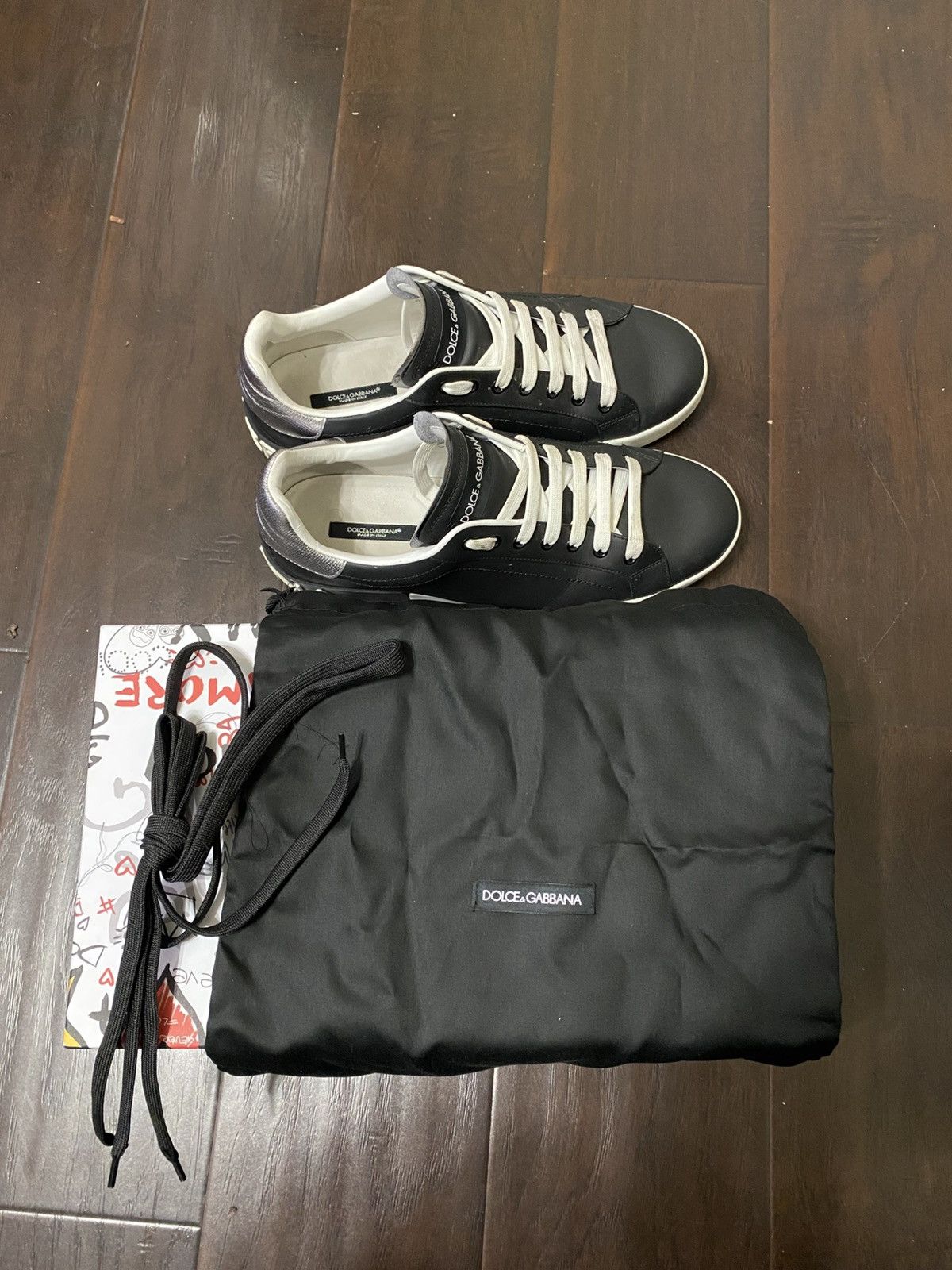 Dolce & Gabbana Dolce & Gabbana Portofino Leather Sneakers Size US 11 / EU 44 - 11 Thumbnail