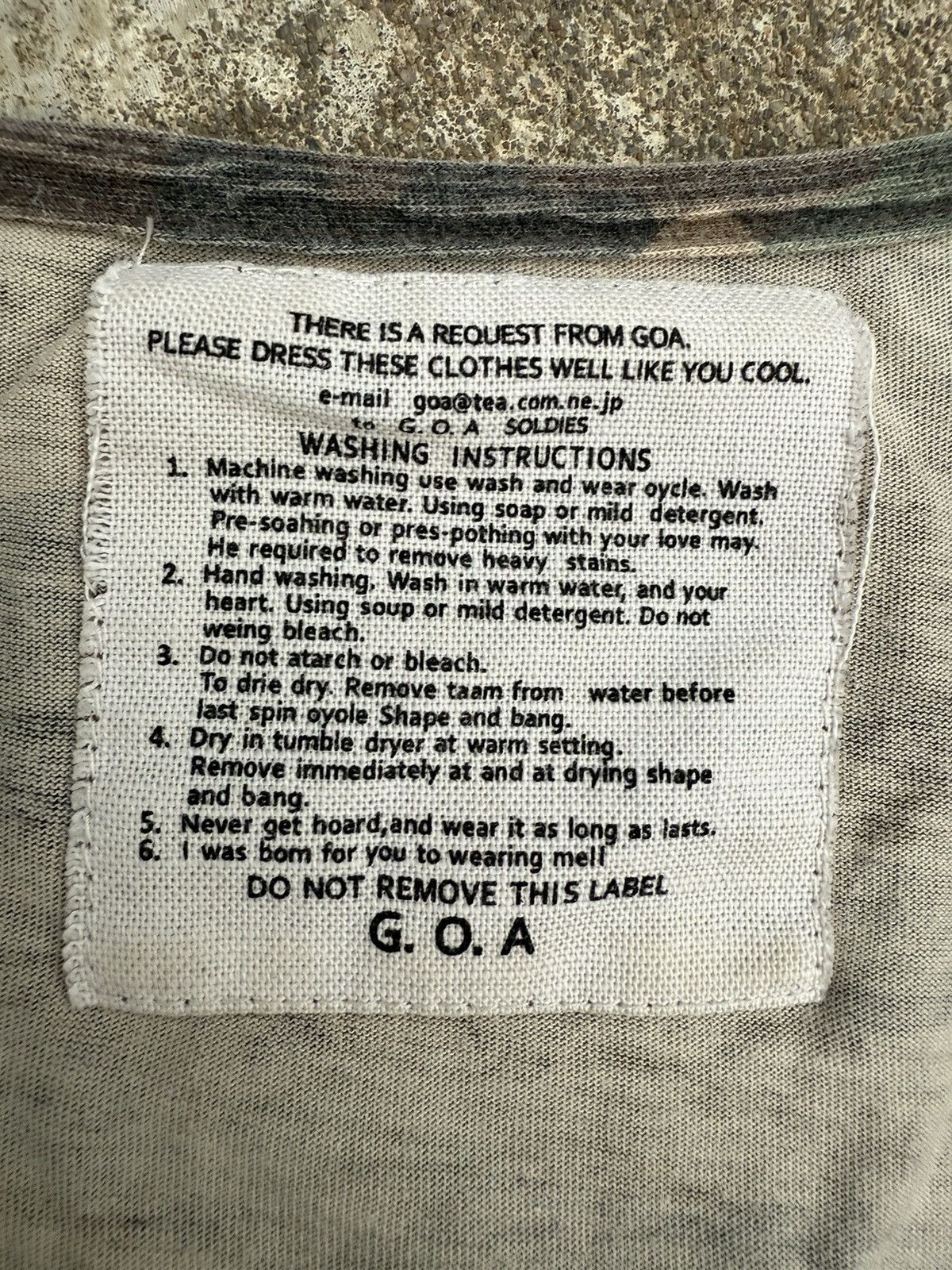 If Six Was Nine G.O.A "Army" T Shirt Size US M / EU 48-50 / 2 - 7 Thumbnail