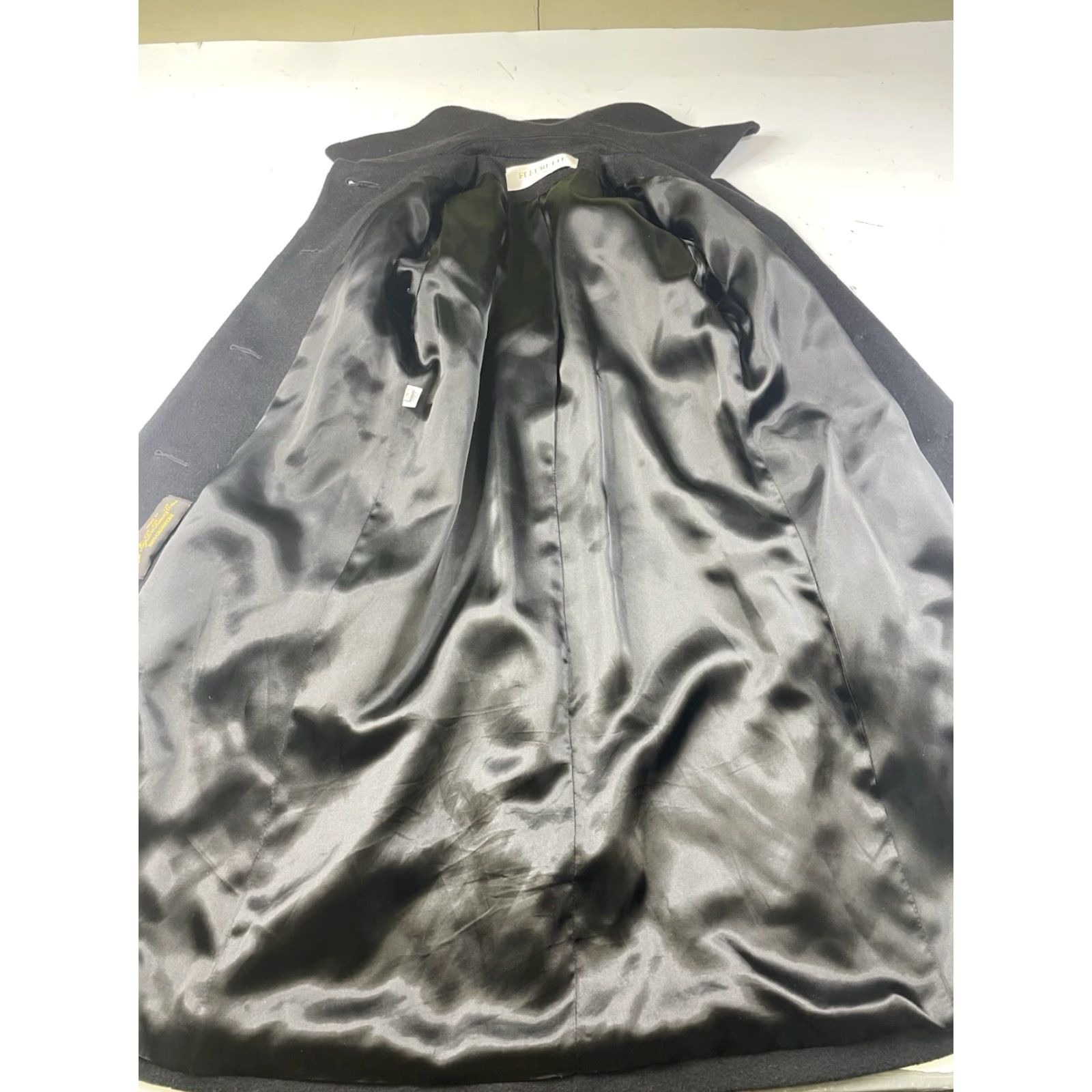 Vintage FLEURETTE 100% Cashmere Coat Long Overcoat Black Womens USA Size 4 Boys? No, Women. Size S / US 4 / IT 40 - 3 Thumbnail