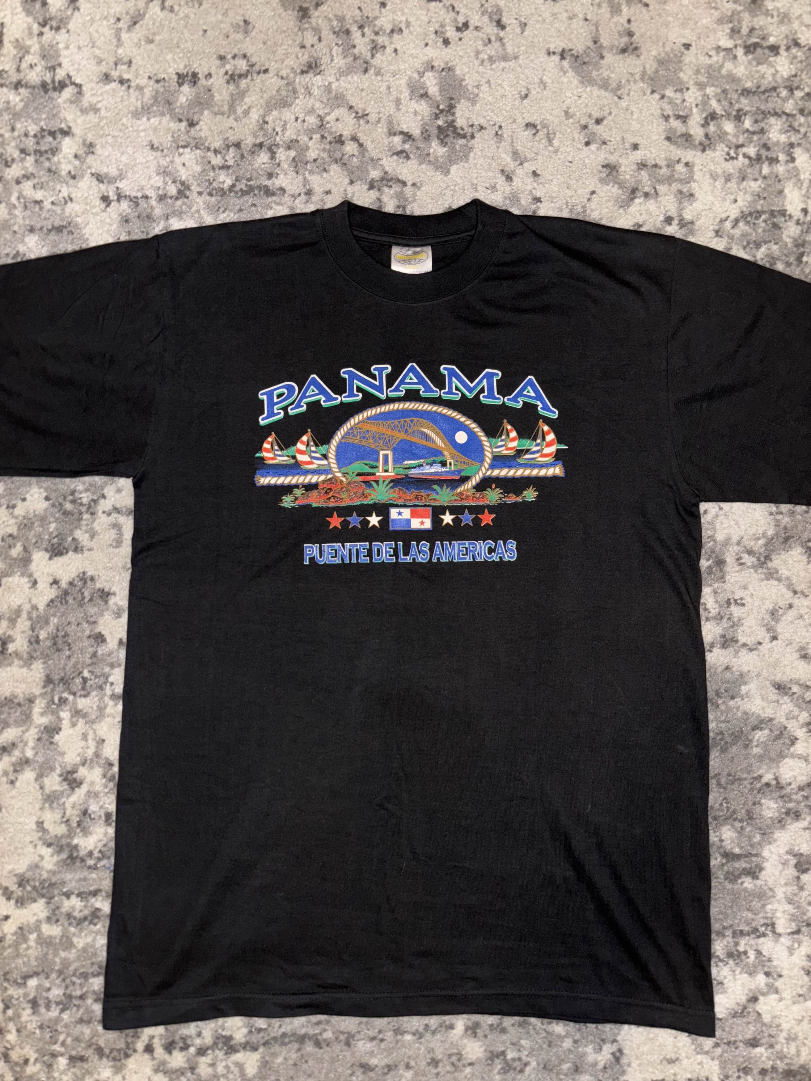 Vintage Panama Puente De Las America Graphic Tee Size US XXL / EU 58 / 5 - 3 Thumbnail