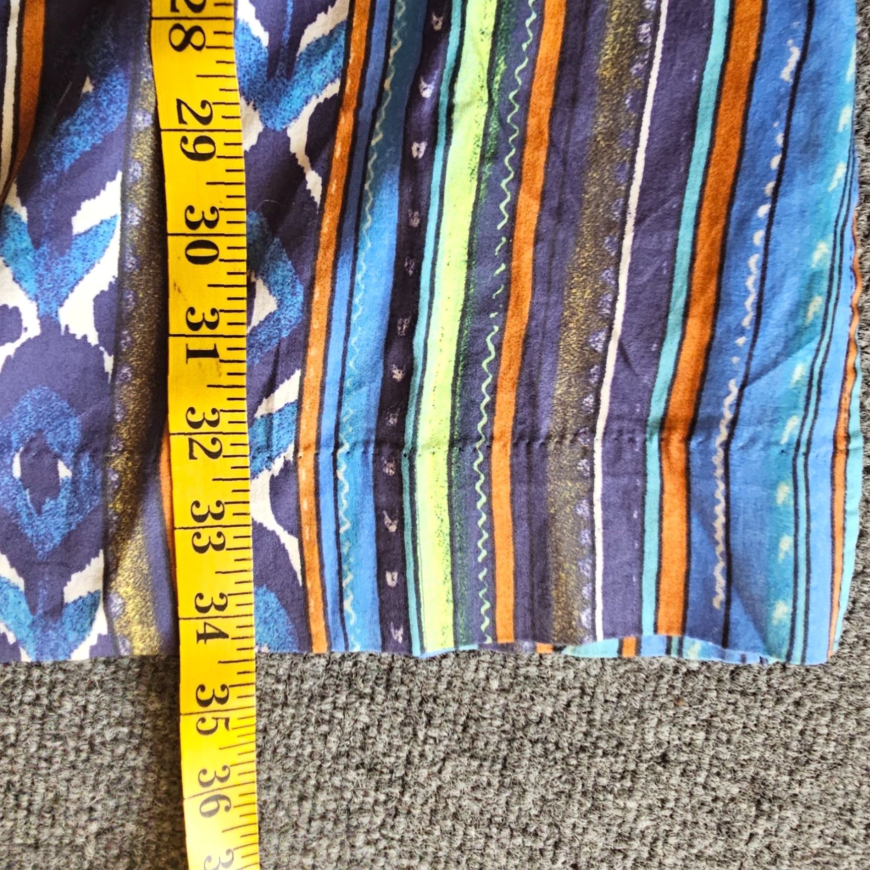 Vintage J. Peterman Top Tunic Womens XL Blue Striped 3/4 Sleeve Round Neck Casual Career Blouse Size XL / US 12-14 / IT 48-50 - 7 Thumbnail
