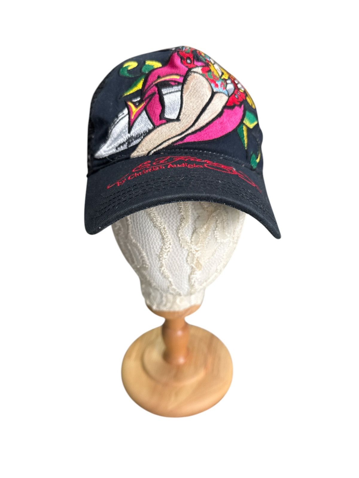 Christian Audigier × Ed Hardy ED HARDY X CHRISTIAN AUDIGIERA EMBROIDERED TRUCKER CAP Size ONE SIZE - 4 Thumbnail
