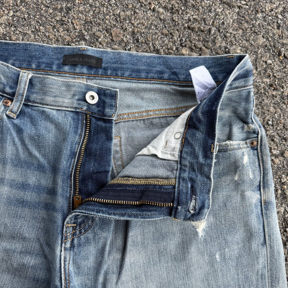 Japanese Brand VINTAGE JAPANESE STRAIGHT FADED JEAN DENIM PANTS Size US 35 - 7 Thumbnail