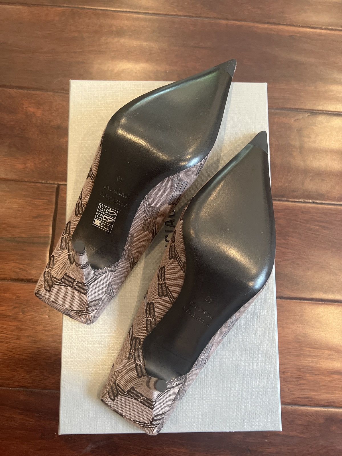 Balenciaga BB Monogram jacquard heels Size US 9.5 / IT 39.5 - 4 Thumbnail