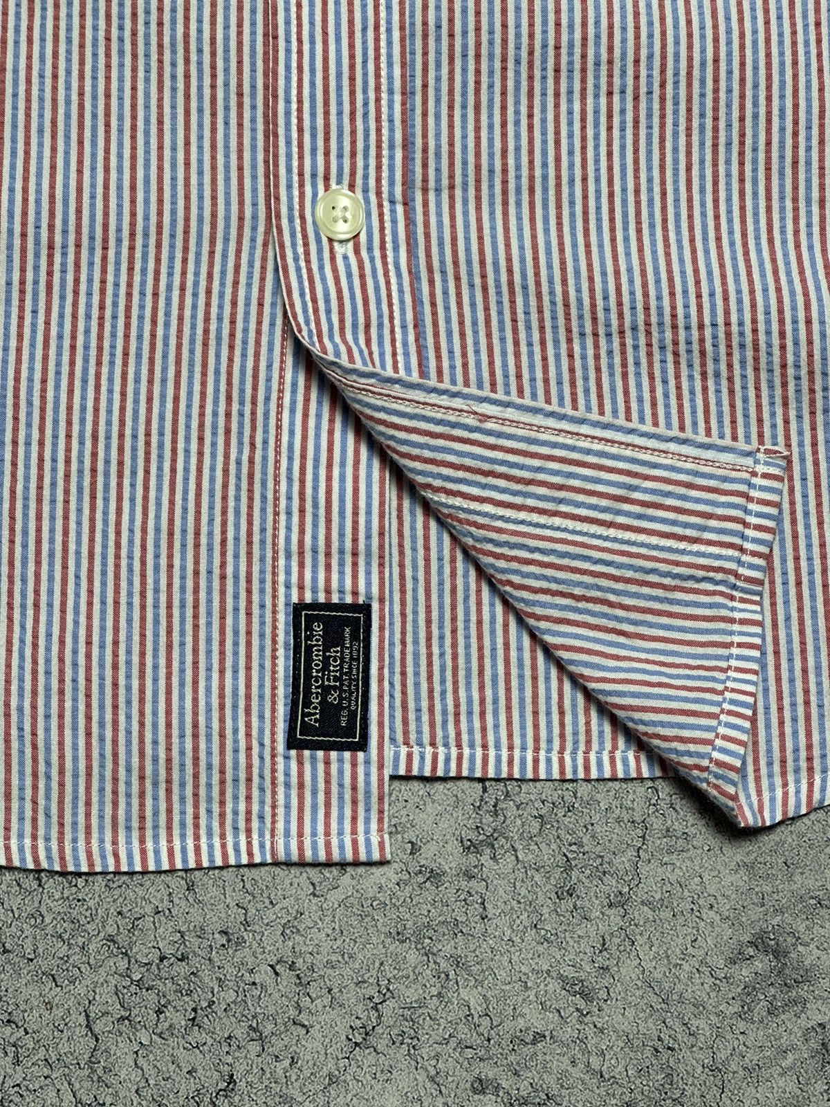 Abercrombie & Fitch Abercrombie & Fitch Striped Button Up Shirt Size US XL / EU 56 / 4 - 6 Thumbnail