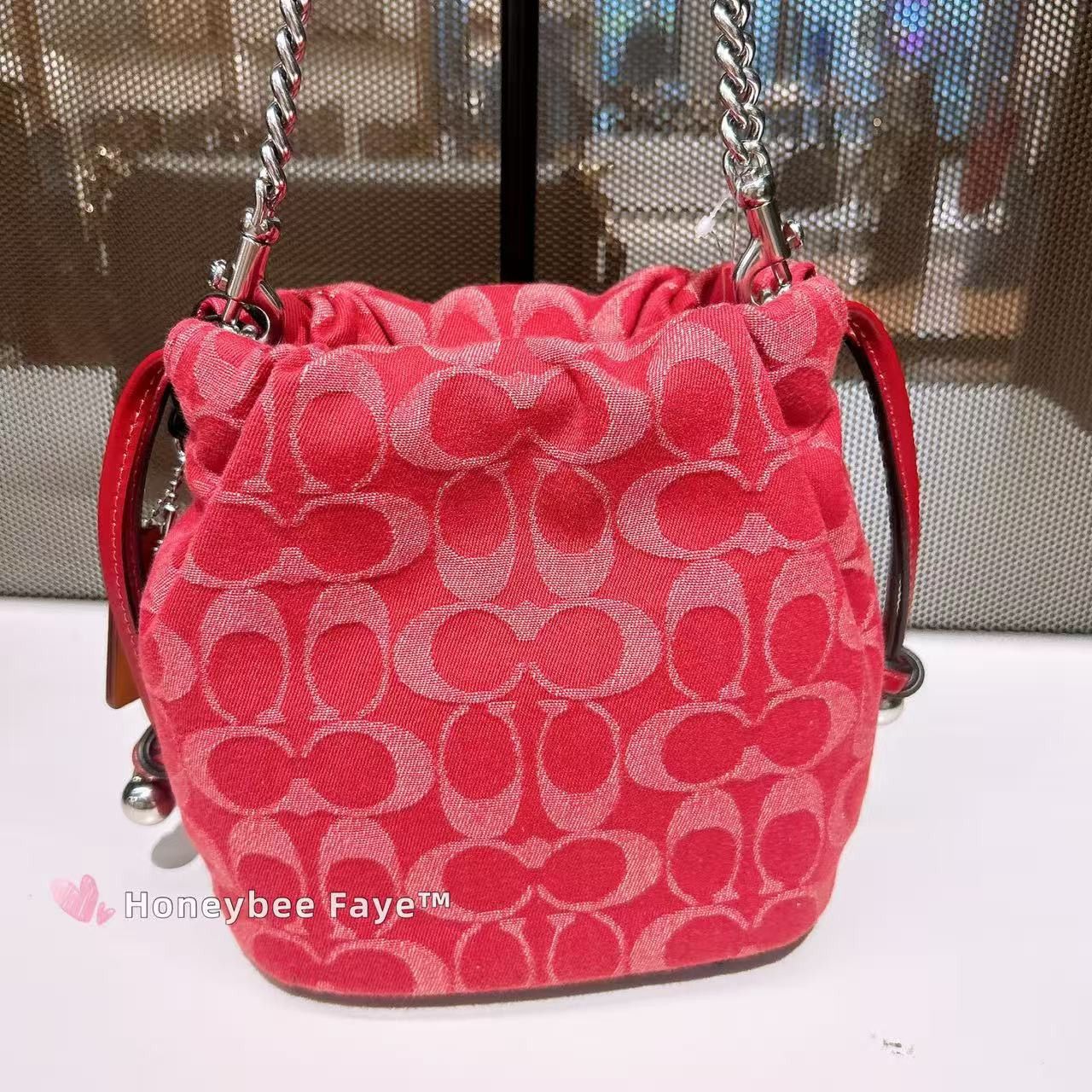 Coach Faye Mini Drawstring Bag In Signature Denim CCZ45 Size ONE SIZE - 2 Thumbnail