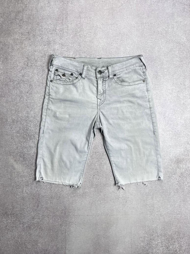 True Religion × Vintage Vintage True Religion Gray Y2K Jorts Shorts 32 Size US 32 / EU 48 - 3 Thumbnail