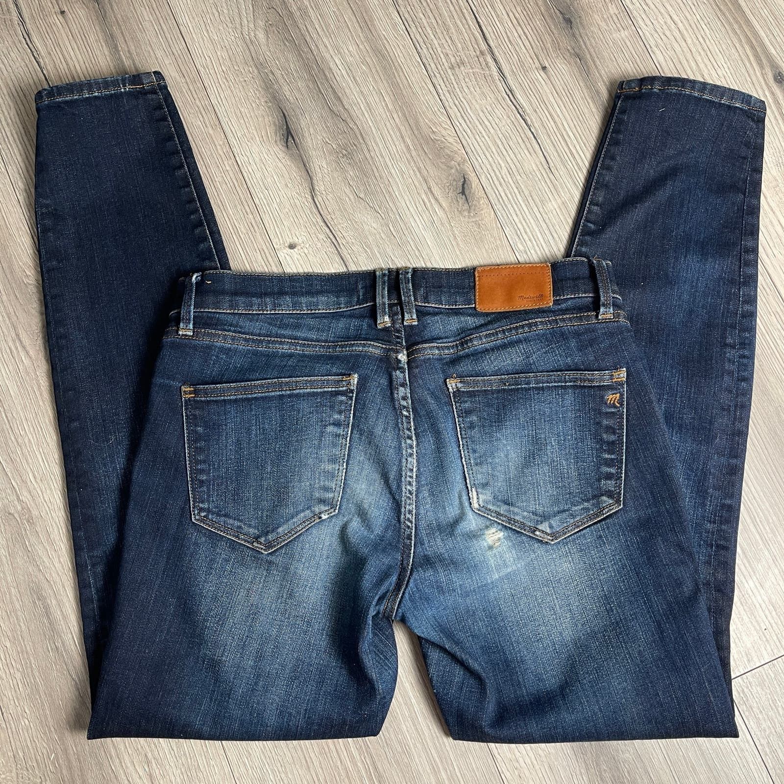 Madewell Madewell Distressed 8.5" Mid Rise Skinny Jeans Strch Worn 28 Size 28" / US 6 / IT 42 - 5 Thumbnail