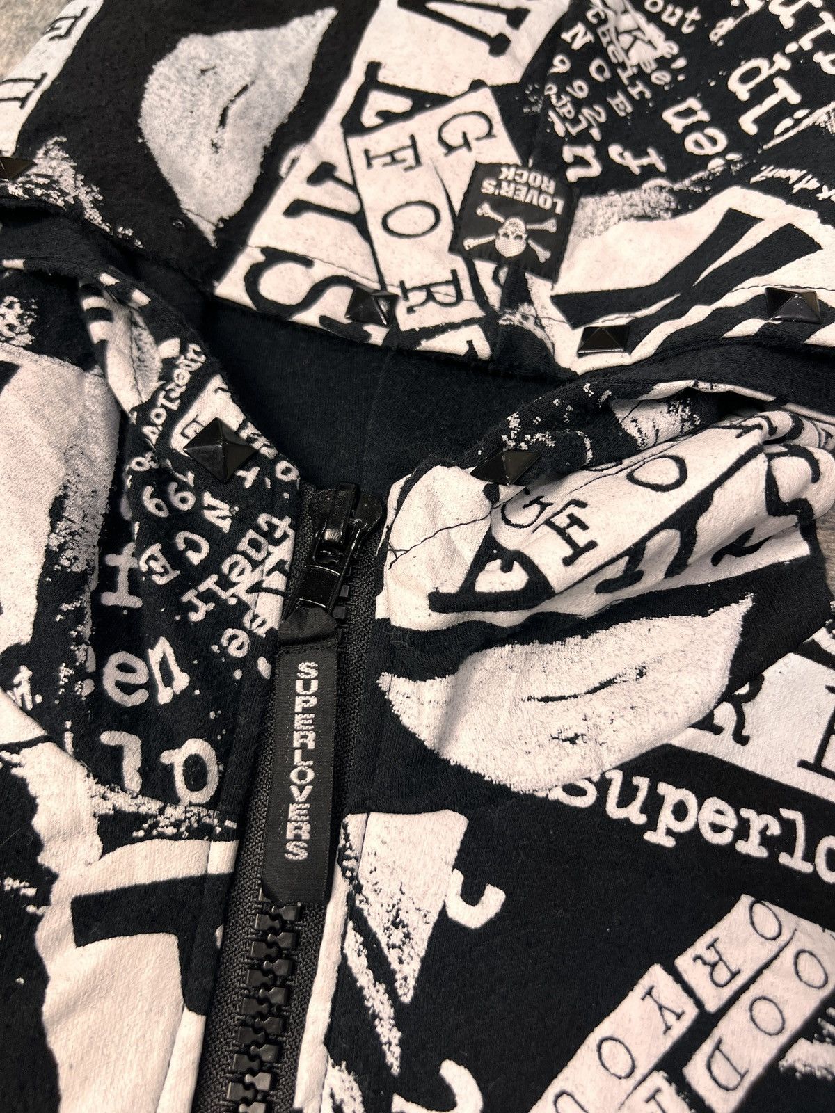 Hysteric Glamour Super Lovers Fullprint Punk Black Hoodie Size US M / EU 48-50 / 2 - 7 Thumbnail