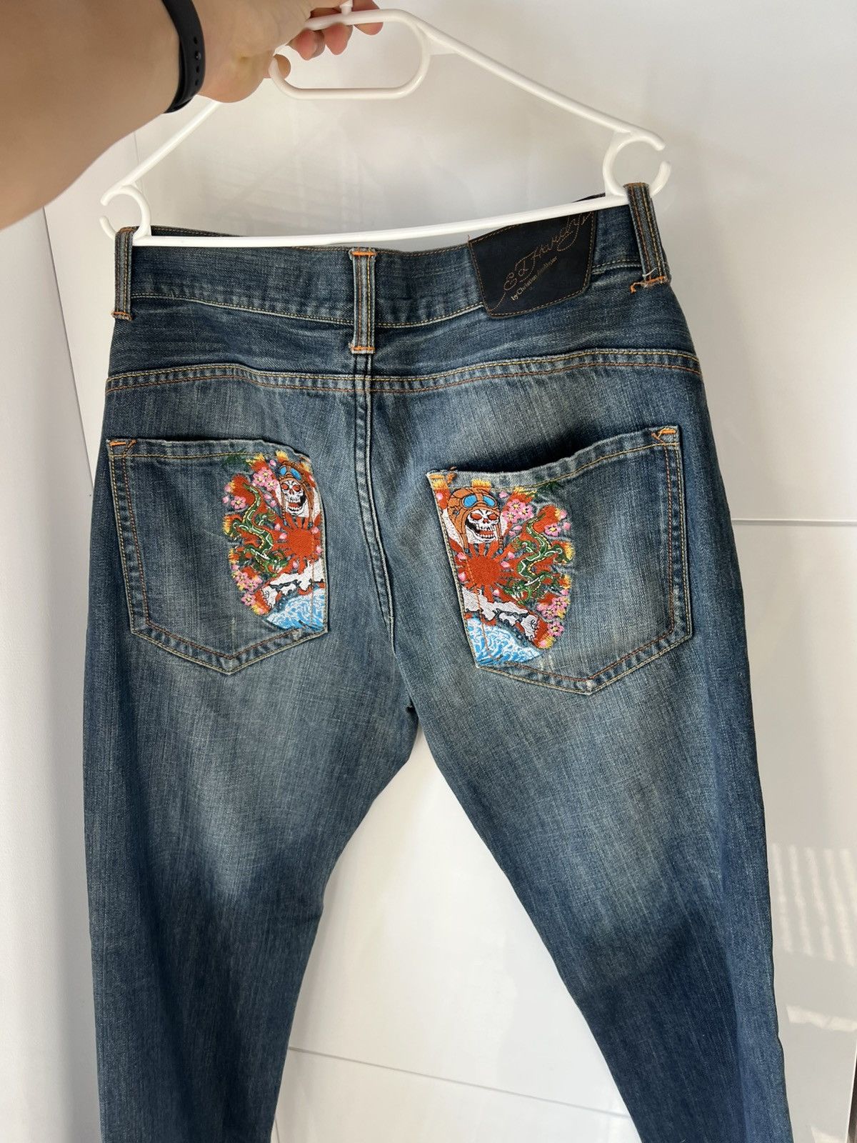 Ed Hardy Ed Hardy Avant Garde Loose Japan Style Distressed Jeans Size US 34 / EU 50 - 6 Thumbnail