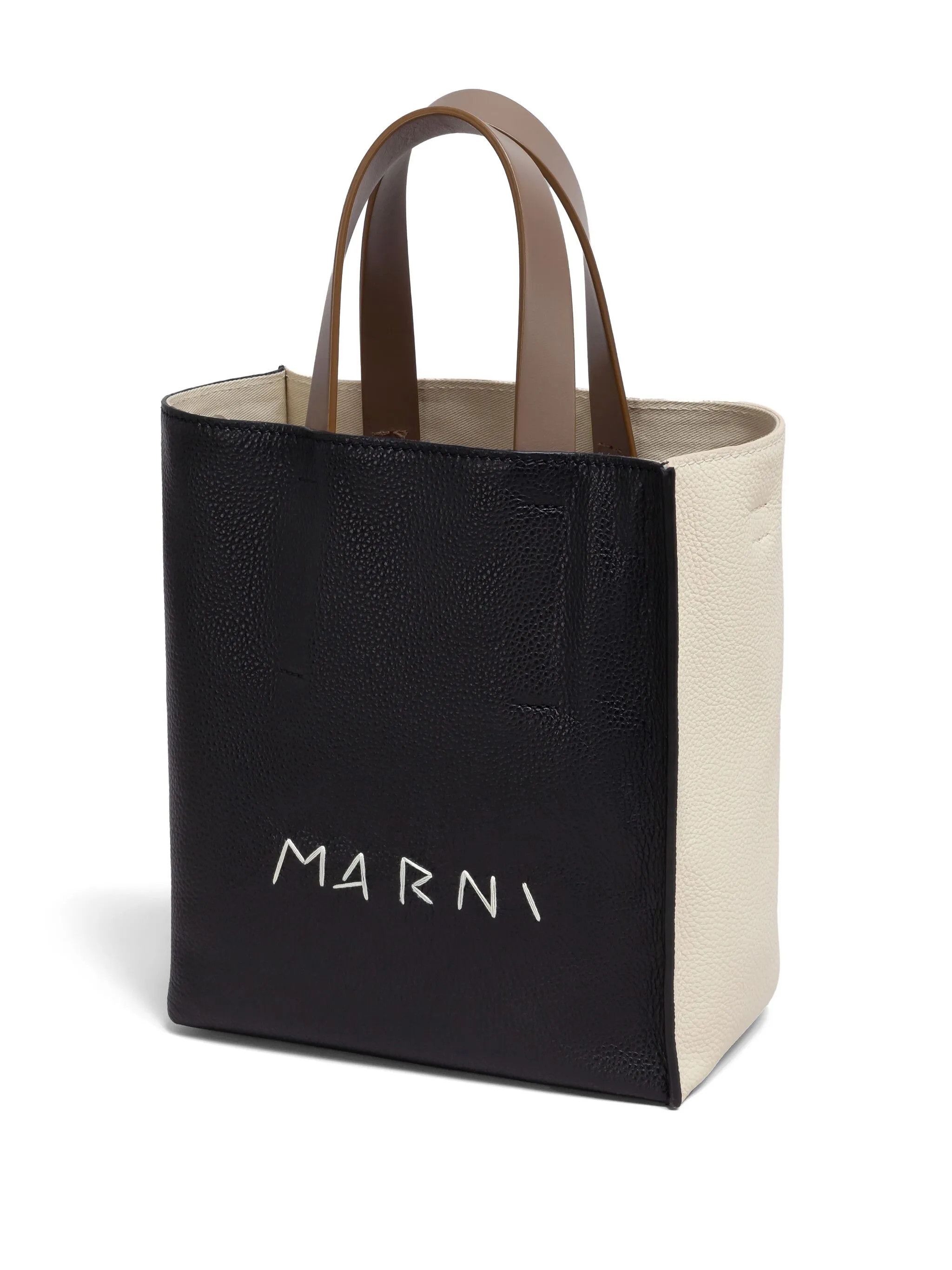 Marni o1s22i1n0525 Size: OS / Mini Museo Soft Tote Bag Black/Beige Size ONE SIZE - 6 Thumbnail