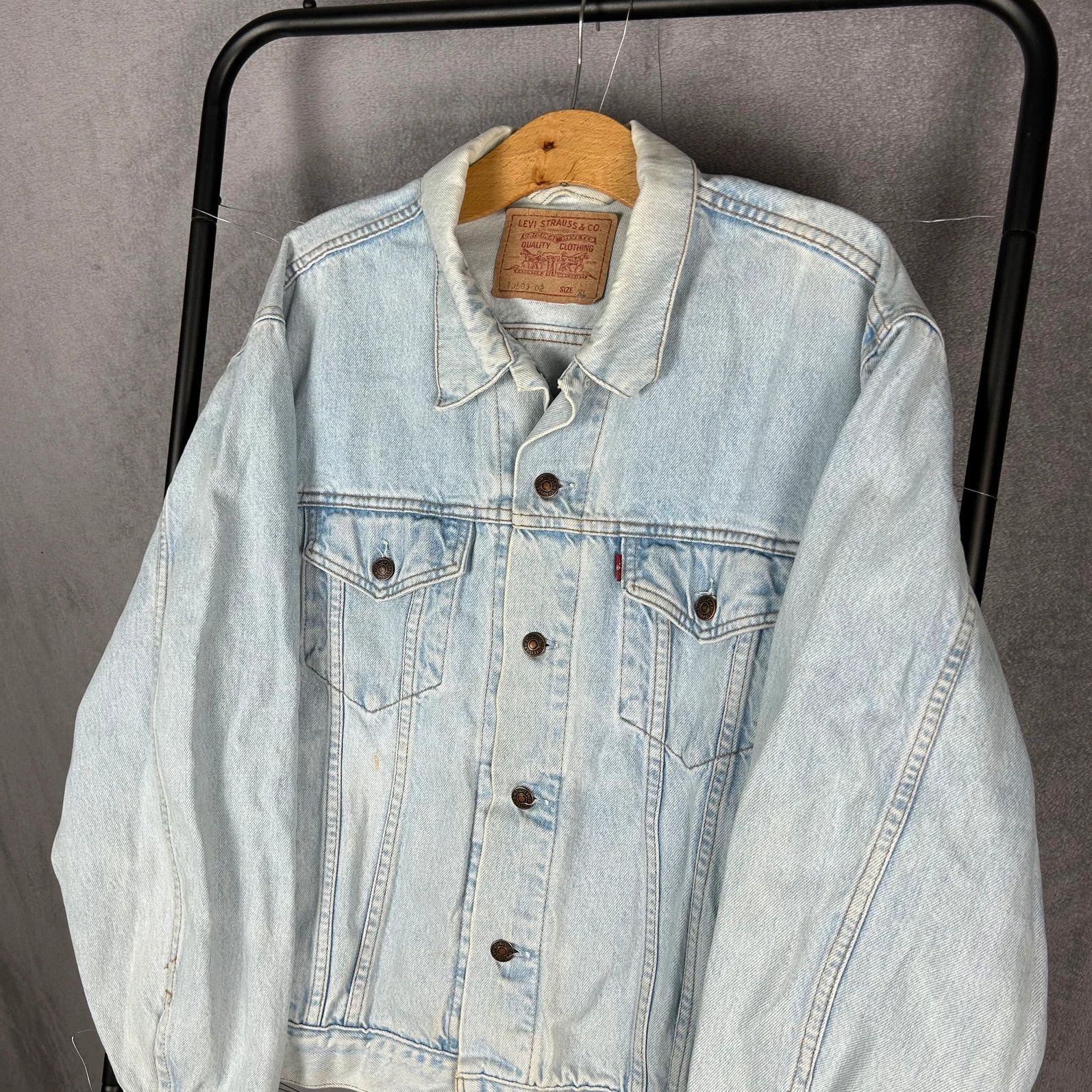 Levi's Levis denim jacket vintage 90s jasno baby blue denim Size US XL / EU 56 / 4 - 3 Thumbnail