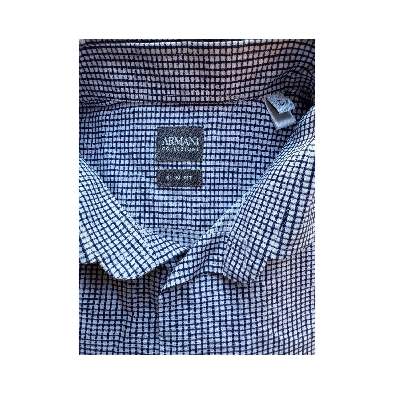 Armani Armani Collezioni Men’s Slim Fit Dress Shirt – Size 42 /16.5 Size US M / EU 48-50 / 2 - 1 Thumbnail