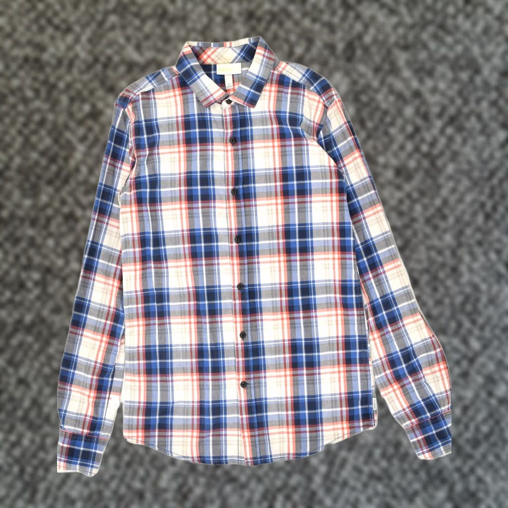 Adidas ADIDAS Mens Neo Shirt XS Blue Check Cotton Size US XS / EU 42 / 0 - 1 Thumbnail