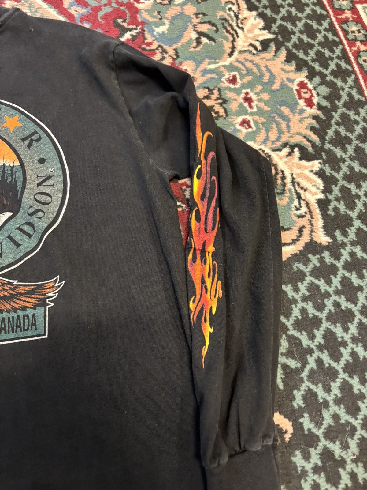 Harley Davidson Vintage 90’s Harley Davidson Flame Longsleeve Size US M / EU 48-50 / 2 - 7 Thumbnail