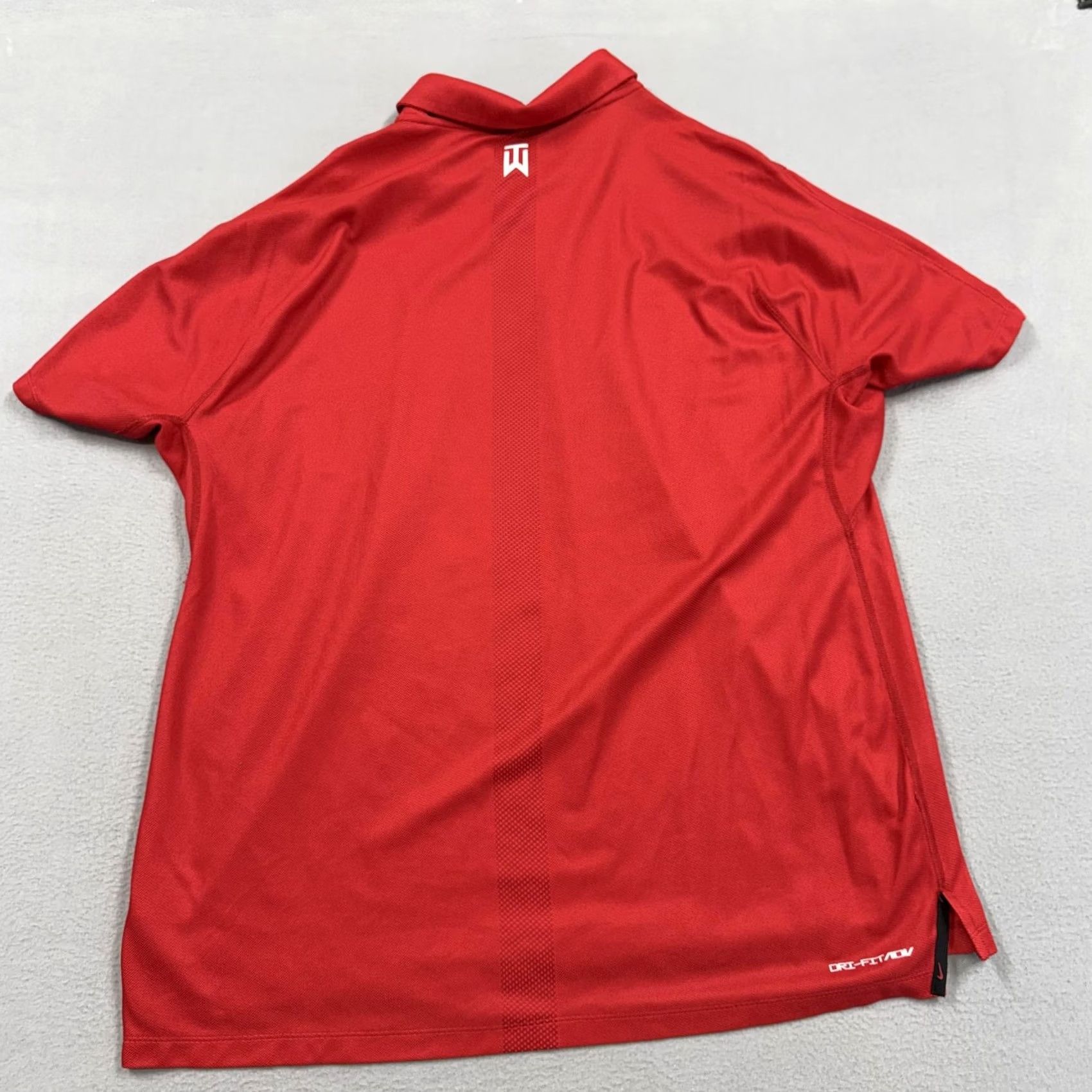 Nike Nike Tiger Woods Polo Shirt Mens XL Red Dri-FIT ADV Golf Short Sleeve Jersey Solid Nike Dri-FIT Size US XL / EU 56 / 4 - 5 Thumbnail