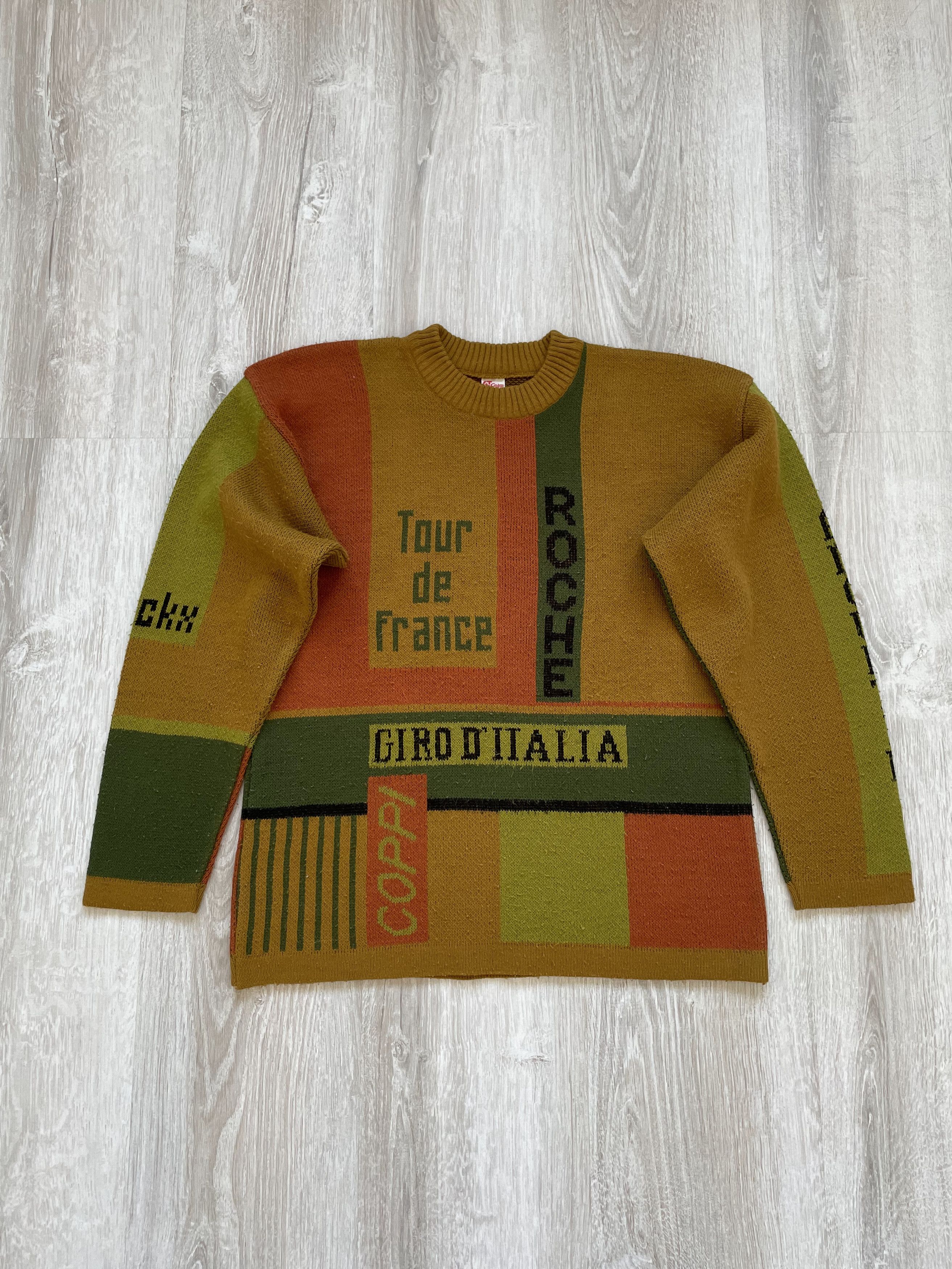 Vintage Rare 80s Coppi giro d'italia Roche Tour de France sweater Size US S / EU 44-46 / 1 - 1 Thumbnail