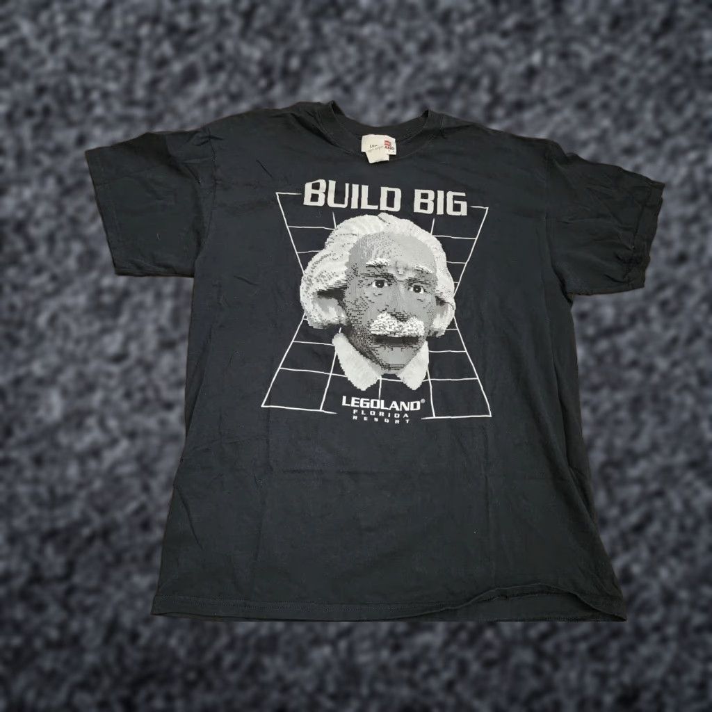 LEGO LEGO LEGOLAND Florida Albert Einstein Graphic T-Shirt Mens Large Black 90s Theme Park Nerd Tee Size US L / EU 52-54 / 3 - 1 Thumbnail